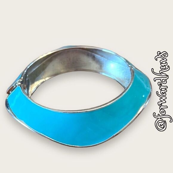 Bundle 3 for $15 Blue Green and Silver-tone Hinge Bracelet - Picture 3 of 11